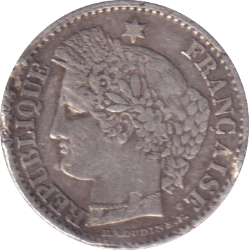 1851 SILVER 20 CENT FRANCE - SILVER WORLD COINS - Cambridgeshire Coins