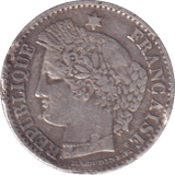 1851 SILVER 20 CENT FRANCE - SILVER WORLD COINS - Cambridgeshire Coins