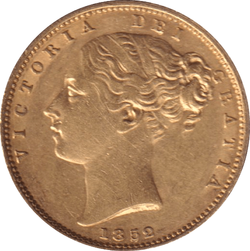 1852 GOLD HALF SOVEREIGN ( GVF ) - Half Sovereign - Cambridgeshire Coins