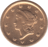 1852 GOLD ONE DOLLAR USA - Gold World Coins - Cambridgeshire Coins
