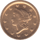 1852 GOLD ONE DOLLAR USA - Gold World Coins - Cambridgeshire Coins