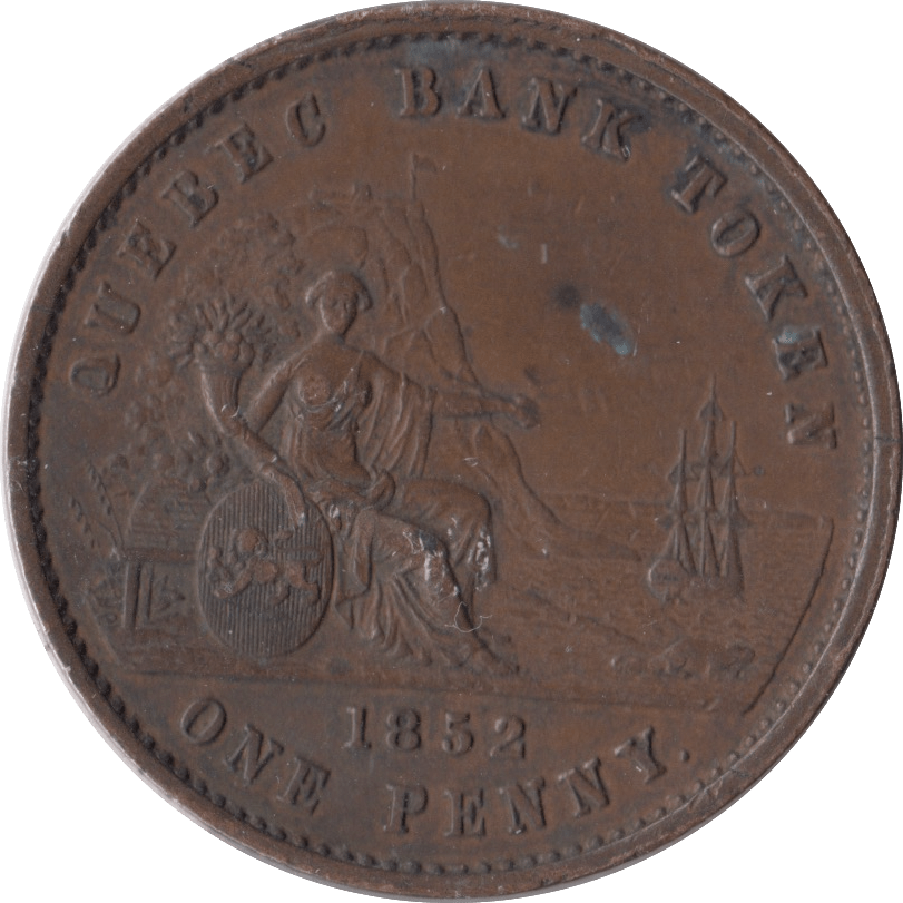 1852 PENNY BANK TOKEN CANADA - WORLD COINS - Cambridgeshire Coins