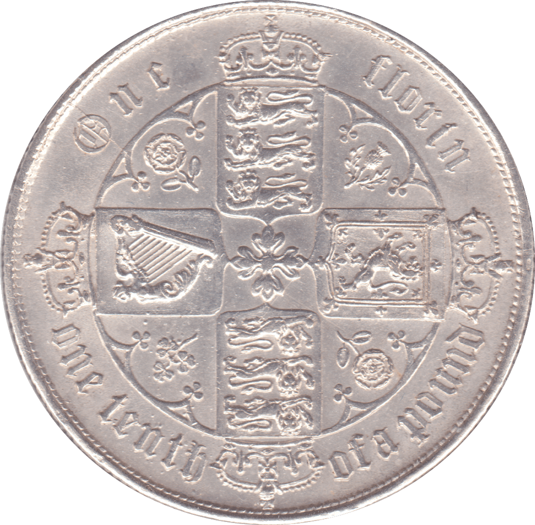 1853 FLORIN ( AUNC ) - Florin - Cambridgeshire Coins