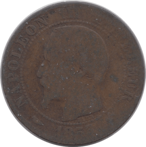 1853 FRANCE 5 CENTIMES - WORLD COIN - Cambridgeshire Coins