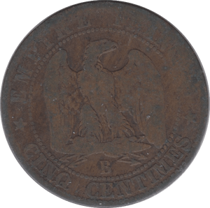 1853 FRANCE 5 CENTIMES - WORLD COIN - Cambridgeshire Coins