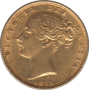 1853 GOLD SOVEREIGN ( AUNC ) SHIELD BACK - Sovereign - Cambridgeshire Coins