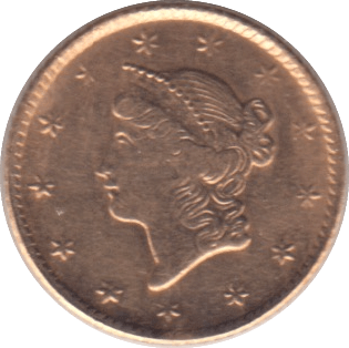 1853 GOLD USA ONE DOLLAR - Gold World Coins - Cambridgeshire Coins