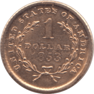 1853 GOLD USA ONE DOLLAR - Gold World Coins - Cambridgeshire Coins