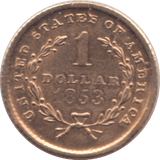 1853 GOLD USA ONE DOLLAR - Gold World Coins - Cambridgeshire Coins