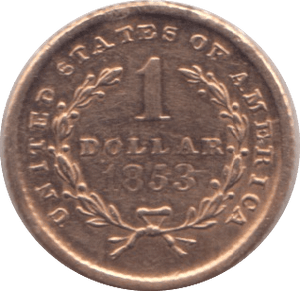 1853 GOLD USA ONE DOLLAR - Gold World Coins - Cambridgeshire Coins