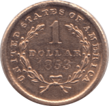 1853 GOLD USA ONE DOLLAR - Gold World Coins - Cambridgeshire Coins