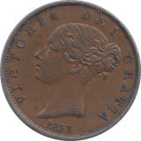 1853 HALFPENNY ( AUNC ) 5 - Halfpenny - Cambridgeshire Coins
