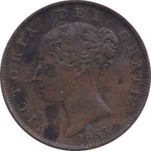 1853 HALFPENNY ( EF ) 4 - Halfpenny - Cambridgeshire Coins