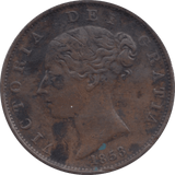 1853 HALFPENNY ( EF ) 4 - Halfpenny - Cambridgeshire Coins