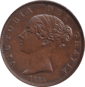 1853 HALFPENNY ( EF ) - Halfpenny - Cambridgeshire Coins