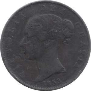 1853 HALFPENNY ( FINE ) - Halfpenny - Cambridgeshire Coins