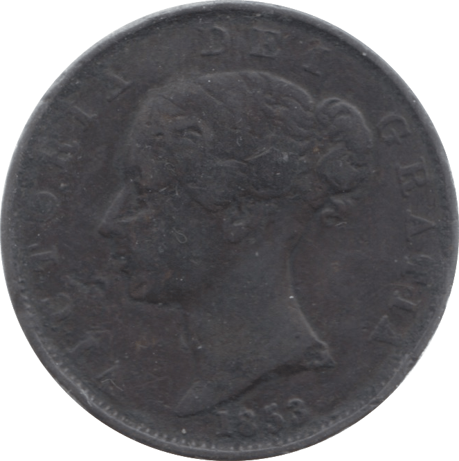 1853 HALFPENNY ( FINE ) - Halfpenny - Cambridgeshire Coins