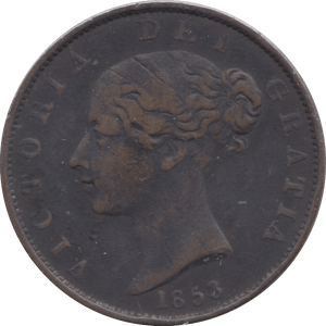 1853 HALFPENNY ( GF ) - Halfpenny - Cambridgeshire Coins