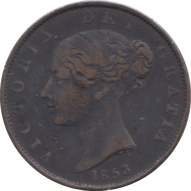1853 HALFPENNY ( GF ) - Halfpenny - Cambridgeshire Coins