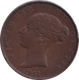 1853 HALFPENNY ( GF ) - Halfpenny - Cambridgeshire Coins