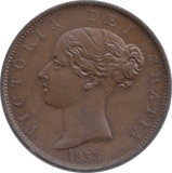 1853 HALFPENNY ( UNC ) - Halfpenny - Cambridgeshire Coins