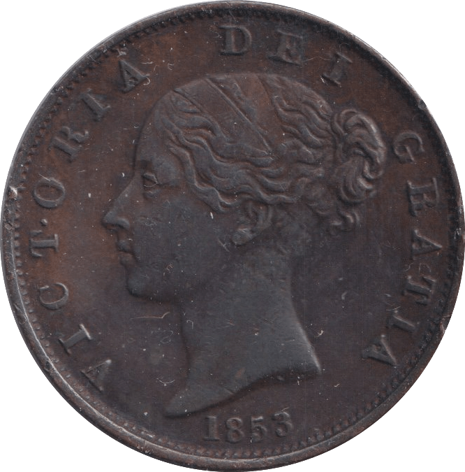1853 HALFPENNY ( VF ) - Halfpenny - Cambridgeshire Coins