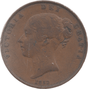 1853 PENNY ( EF ) - Halfpenny - Cambridgeshire Coins