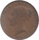 1853 PENNY ( EF ) - Halfpenny - Cambridgeshire Coins