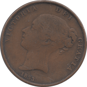 1853 PENNY ( FINE ) - Penny - Cambridgeshire Coins