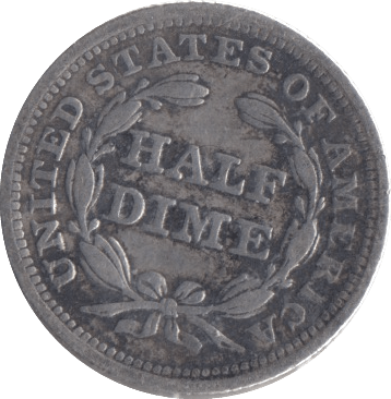 1853 SILVER USA 1/2 DIME - SILVER WORLD COINS - Cambridgeshire Coins