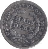 1853 SILVER USA 1/2 DIME - SILVER WORLD COINS - Cambridgeshire Coins