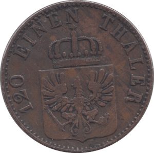 1854 3 PFENNIG PRUSSIA - WORLD COINS - Cambridgeshire Coins