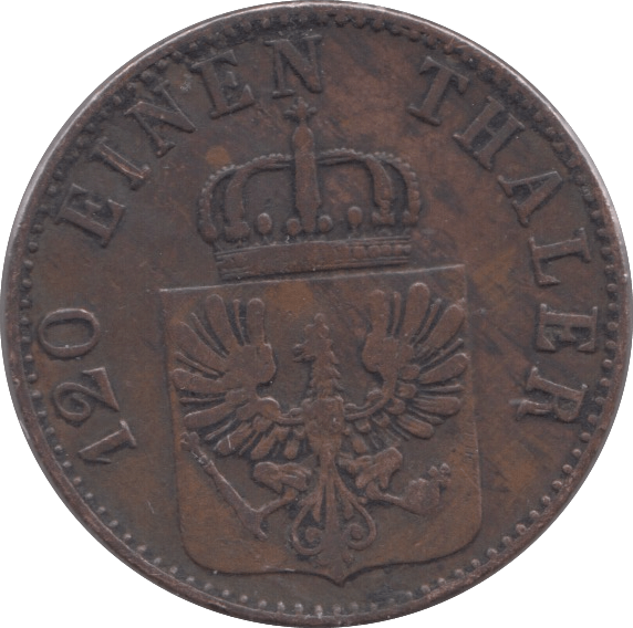1854 3 PFENNIG PRUSSIA - WORLD COINS - Cambridgeshire Coins