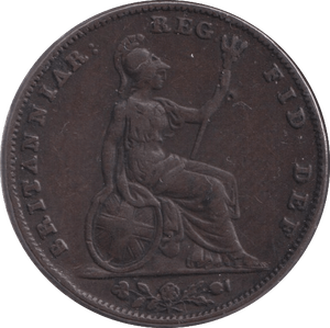 1854 FARTHING ( GVF ) - Farthing - Cambridgeshire Coins