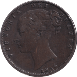 1854 FARTHING ( GVF ) - Farthing - Cambridgeshire Coins