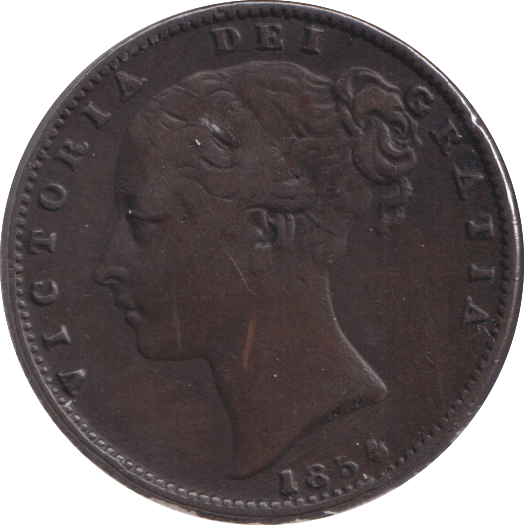 1854 FARTHING ( GVF ) - Farthing - Cambridgeshire Coins