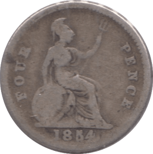 1854 FOURPENCE ( FAIR ) - Fourpence - Cambridgeshire Coins