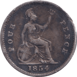 1854 FOURPENCE ( NF ) - Fourpence - Cambridgeshire Coins