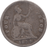 1854 FOURPENCE ( NF ) - Fourpence - Cambridgeshire Coins