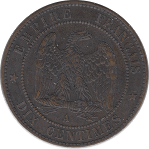 1854 FRANCE 10 CENTIMES - WORLD COINS - Cambridgeshire Coins