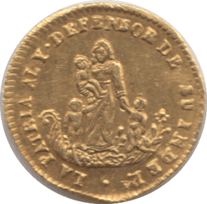 1854 GOLD BOLIVIA ONE SOL - Gold World Coins - Cambridgeshire Coins