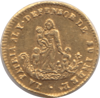 1854 GOLD BOLIVIA ONE SOL - Gold World Coins - Cambridgeshire Coins