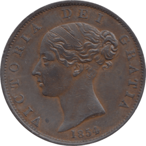 1854 HALFPENNY ( AUNC ) 23 - Halfpenny - Cambridgeshire Coins