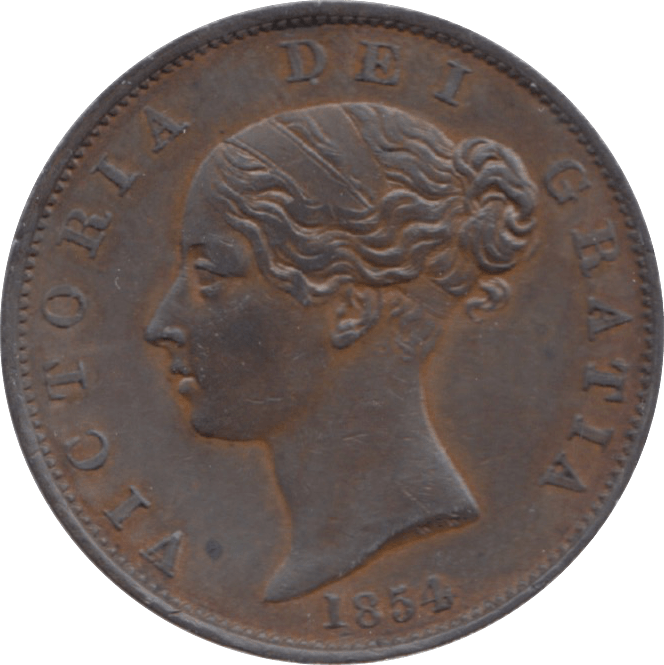 1854 HALFPENNY ( AUNC ) 23 - Halfpenny - Cambridgeshire Coins