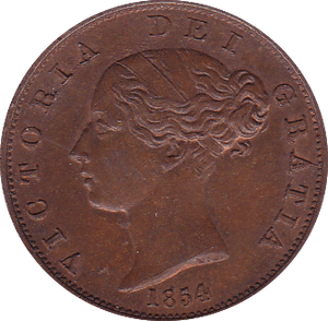 1854 HALFPENNY ( EF ) - Halfpenny - Cambridgeshire Coins