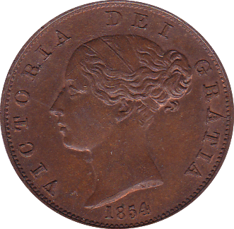 1854 HALFPENNY ( EF ) - Halfpenny - Cambridgeshire Coins