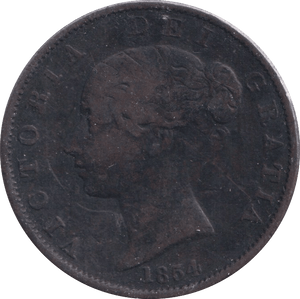 1854 HALFPENNY ( FINE ) - Halfpenny - Cambridgeshire Coins