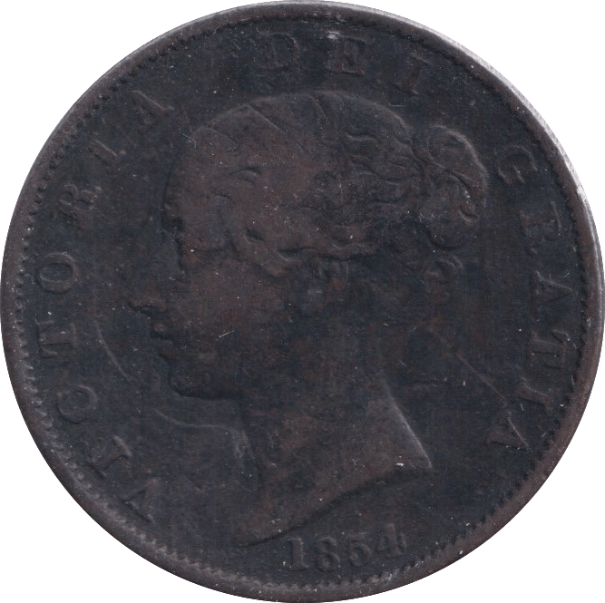 1854 HALFPENNY ( FINE ) - Halfpenny - Cambridgeshire Coins