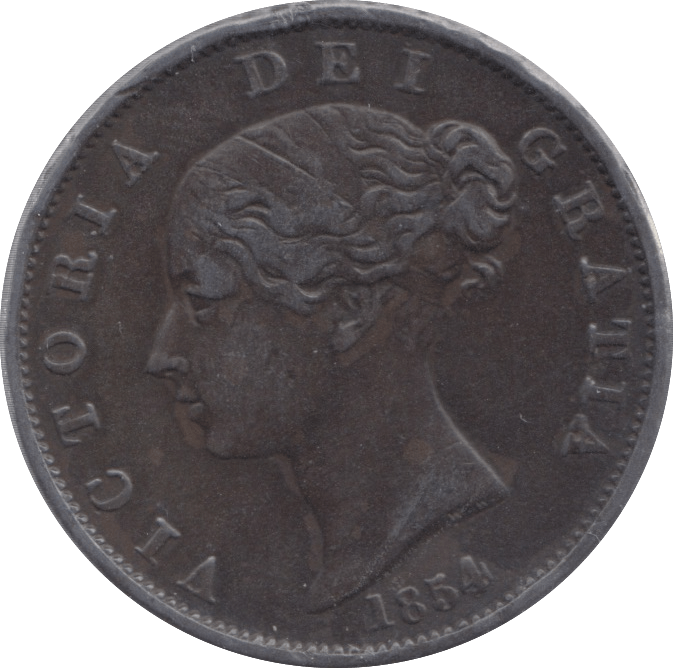 1854 HALFPENNY ( GVF ) - Halfpenny - Cambridgeshire Coins