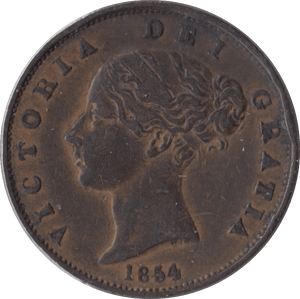 1854 HALFPENNY ( GVF ) - Halfpenny - Cambridgeshire Coins